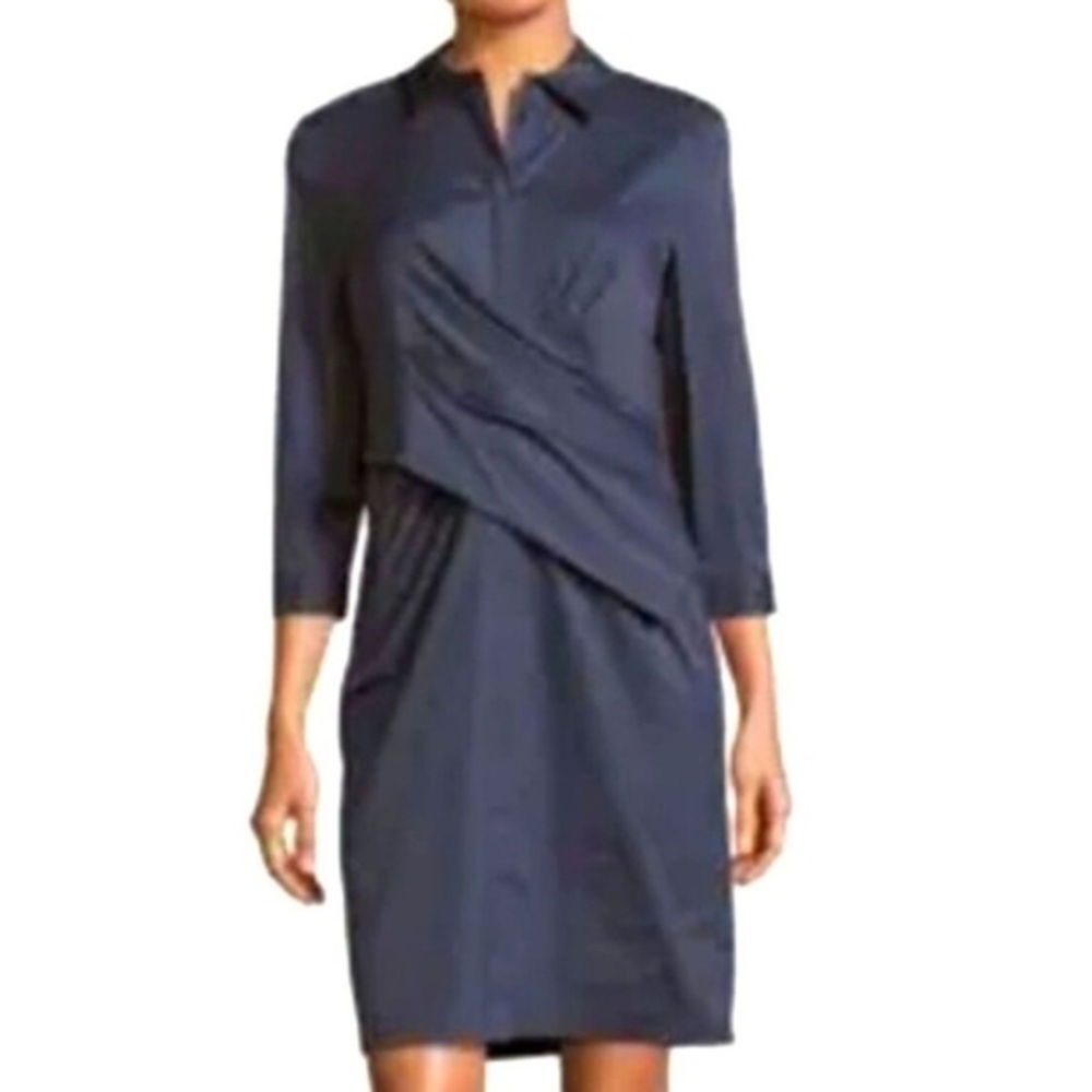 Lafayette 148 Teal Green SZ 8 Button Down Dress